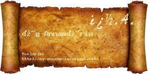Ág Annamária névjegykártya